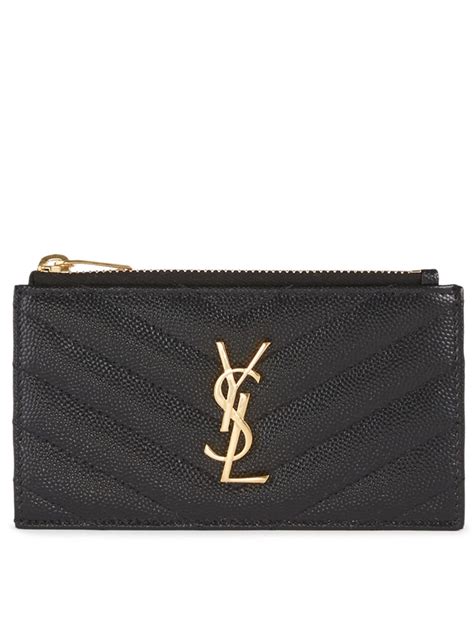 ysl card holder me|YSL card holder with zipper.